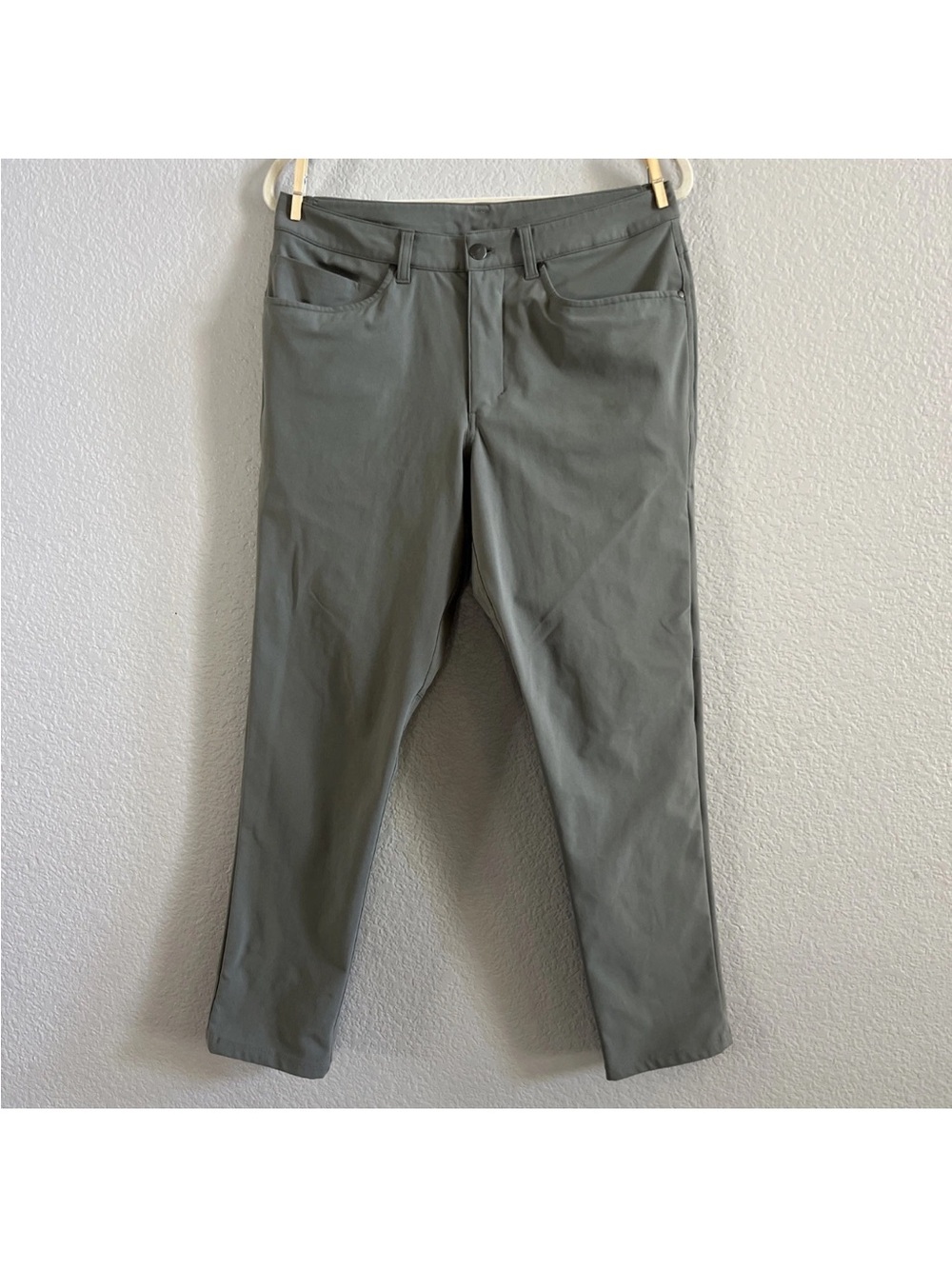 Lululemon ABC Pant Classic 5 Pocket Gray/Sage Size 32